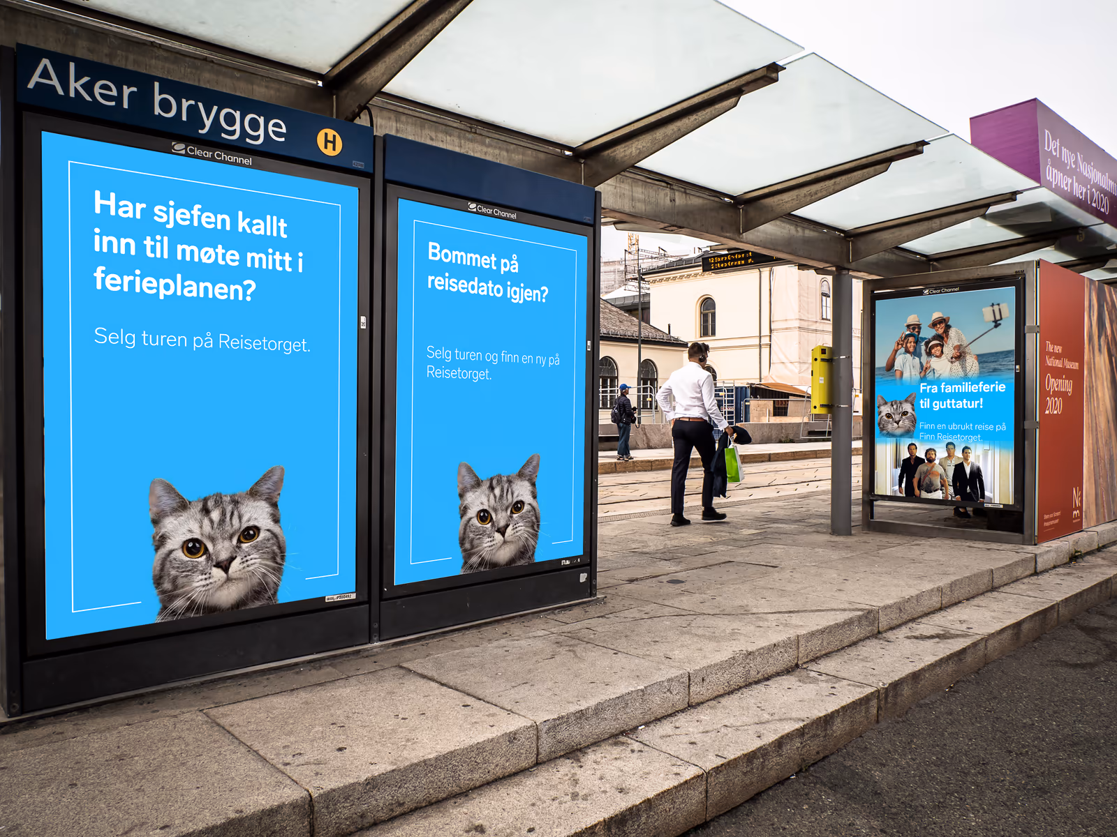 Reisetorget campaign at Aker Brygge